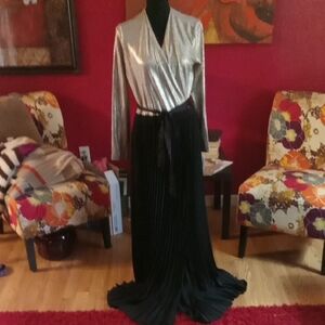 LuLaRoe Silver and Black Maxi Dress